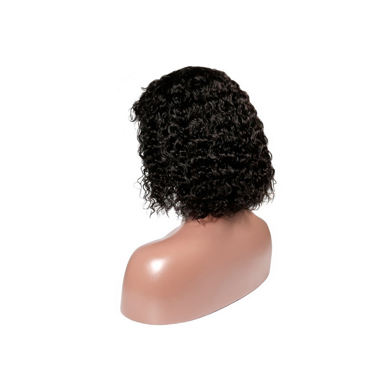 Deep Wave Wig With Bangs Machine-made Wig For Black Women - 图片 5